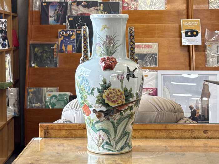 Chinese porcelain twin-handled floor vase