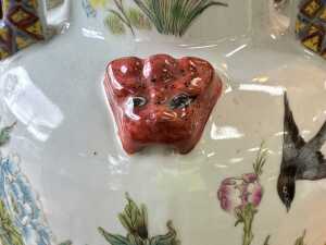 Chinese porcelain twin-handled floor vase - 5