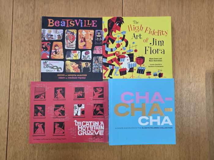 Four Atomic Age-inspired art reference books, including Beatsville
