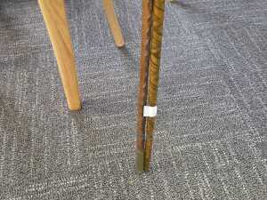 Two timber walking sticks - 3
