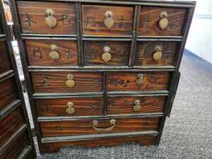 Chinese timber travelling medicine cabinet - 4