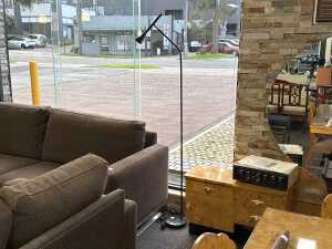 Modern black floor lamp - 2