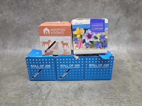 56 · Australian Decimal rolls of stamps x 5