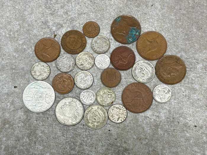 Group of mostly pre decimal silver coins