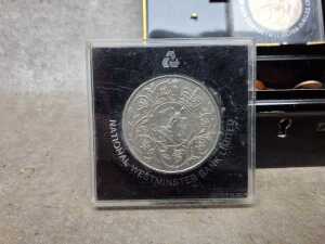 Assorted world coins in Chad Valley moneybox - 3