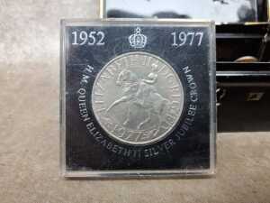 Assorted world coins in Chad Valley moneybox - 4