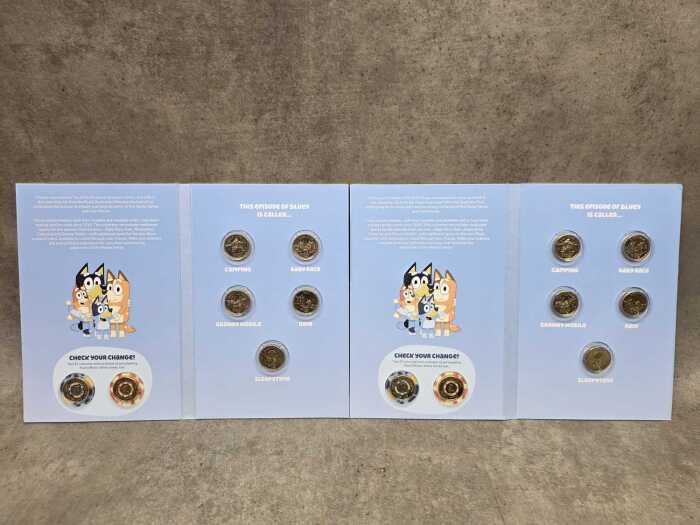 Two Bluey 2026 $2 Uncirculated 7 coin sets