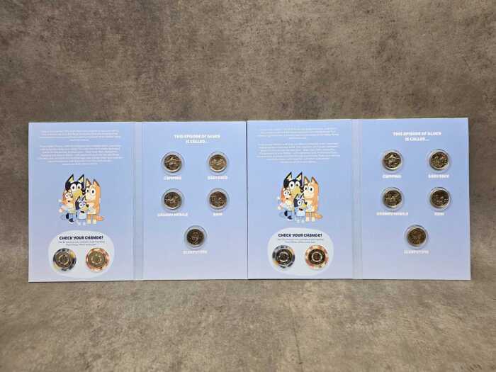 Two Bluey 2026 $2 Uncirculated 7 coin sets