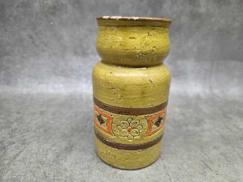 77 · Mid-century Bitossi pottery vase in mustard