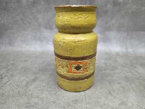 Mid-century Bitossi pottery vase in mustard - 2