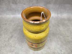 Mid-century Bitossi pottery vase in mustard - 3