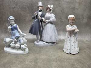 Three European porcelain figures