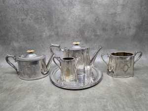 Silver plated teawares - 2