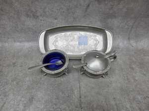 Silver-plated condiment set - 2