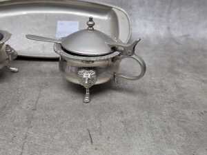 Silver-plated condiment set - 4