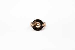 A pair of sapphire and diamond earrings in 14ct yellow gold with 9ct backings. - 4