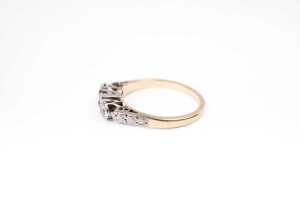 A diamond ring setting in 18 carat yellow gold - 3
