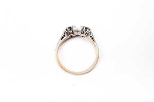 A diamond ring setting in 18 carat yellow gold - 4
