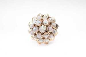 Opal cluster ring in 12 carat yellow gold - 2