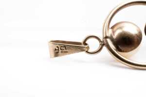 A pearl pendant in 9 carat yellow gold - 3