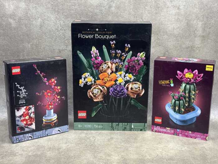 Three LEGO Botanical flower sets