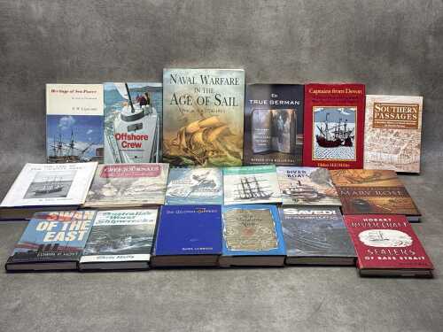 Maritime history books, including The Log of the Cutty Sark