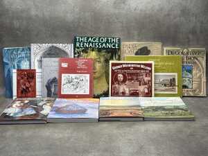 Art history and architecture reference books, including Spooner
