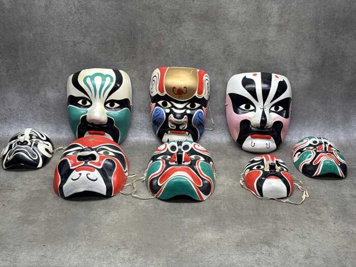 Eight Japanese Kabuki Opera masks