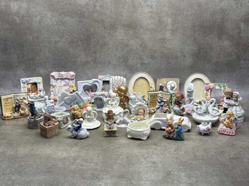 Group of mostly porcelain ornaments