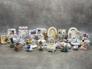 Group of mostly porcelain ornaments
