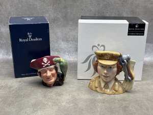Two Royal Doulton porcelain character jugs
