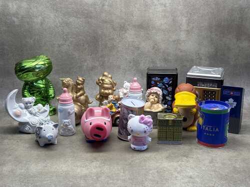 Assorted figural moneyboxes
