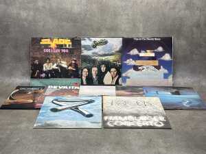 Ten Progressive and Hard Rock vinyl records