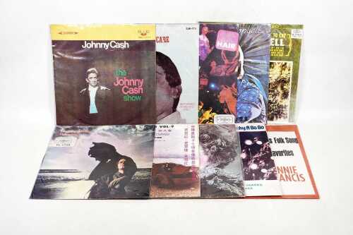 10 Taiwanese pressed Country and Pop vinyl records