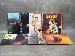 Nine Rock and Pop vinyl records