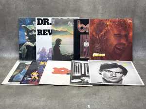 Ten 1970s Rock and Pop vinyl records