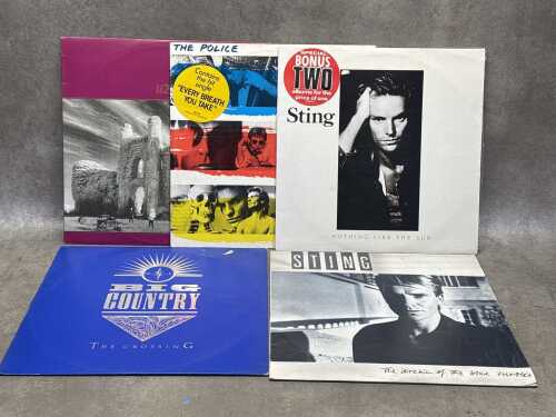 Five '80s Rock vinyl records