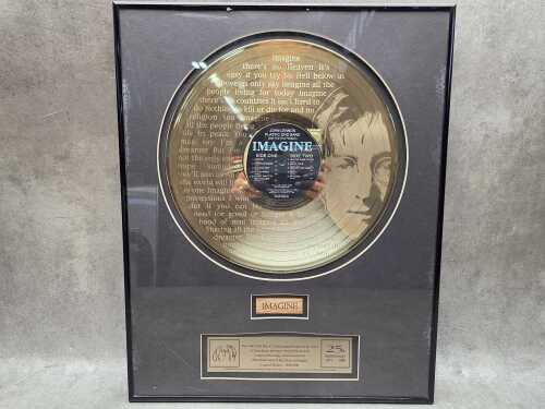 John Lennon framed memorabilia collage