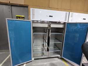 As new: Commercial FED-X XURF1200SFV stainless steel double door upright freezer plastic wrapped) - 2
