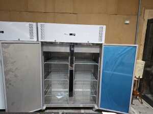 As new: Commercial FED-X XURF1200SFV stainless steel double door upright freezer (plastic wrapped) - 2