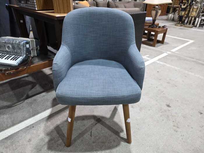 West Elm blue upholstered occasional chair