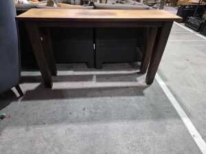Arts and Crafts style hardwood side table - 2