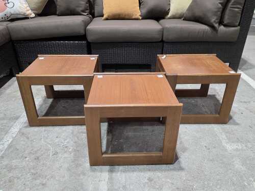 Trio of mid-century modern side tables