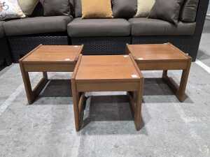 Trio of mid-century modern side tables - 3