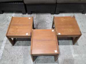 Trio of mid-century modern side tables - 4