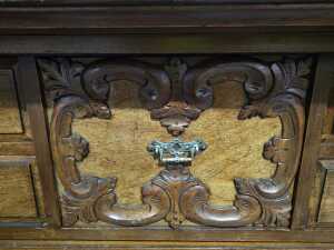 Victorian carved cedar chest of drawers - 3