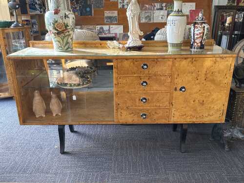 Art Deco burr maple sideboard