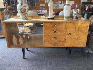 Art Deco burr maple sideboard
