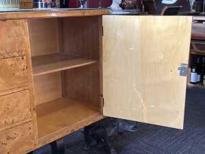Art Deco burr maple sideboard - 3