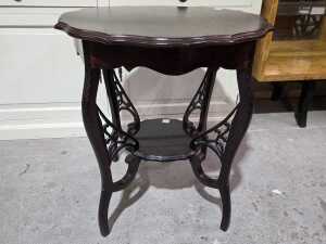 Mahogany occasional table - 2
